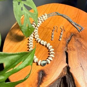 Elegant Beaded Necklace and Earring Set